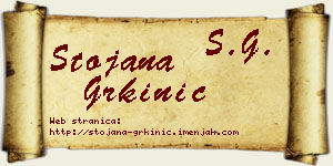 Stojana Grkinić vizit kartica